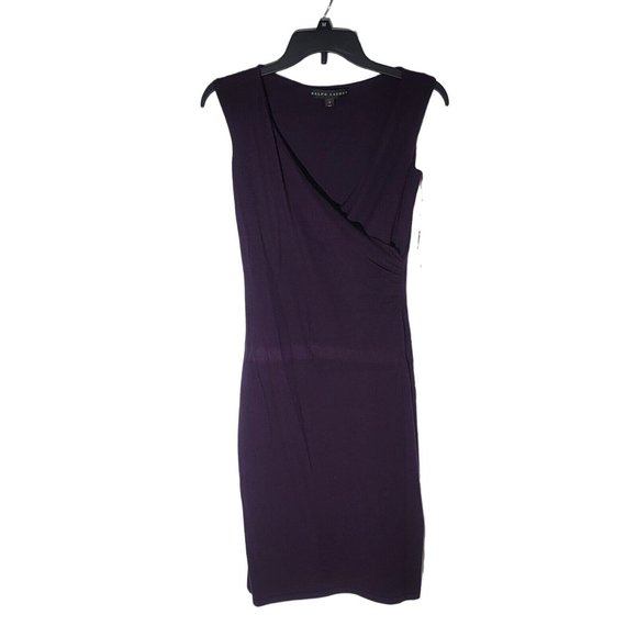 Ralph Lauren Dresses & Skirts - Size S Ralph Lauren Womens Purple Knotted Front Sheath Dress Short Sleeve